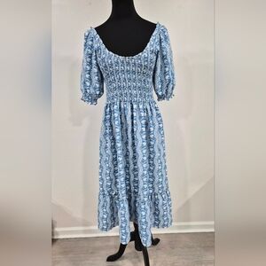 Hill House Blue and White "The Nap  Dress" - Size Medium